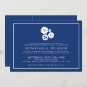 技術ミニマル士卒業│退職海軍招待状 招待状 (正面/裏面)