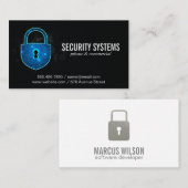 技術モダンセキュリティパッドのロック 名刺 (正面/裏面)
