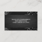 技術モダンノード | 黒のテクスチャ | モノグラム 名刺 (裏面)