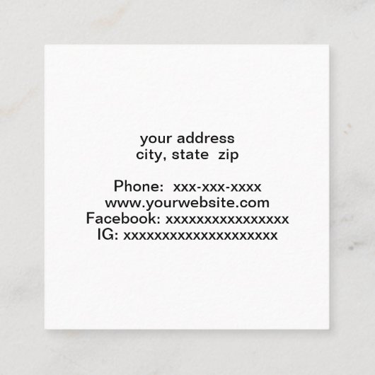 技術モダン図 スクエア名刺 (裏面)