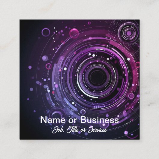 技術モダン図 スクエア名刺 (正面)