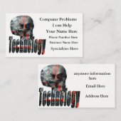 技術ロゴおよびコンピュータスカル、 名刺 (正面/裏面)