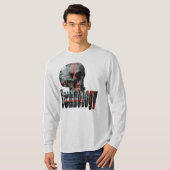 技術ロゴおよびコンピュータスカル、 Tシャツ (正面フル)