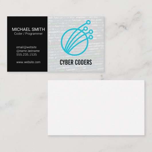 技術ロゴ |プログラマ 名刺 (正面/裏面)