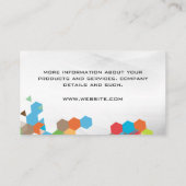 技術ロゴ |幾何学的な色 名刺 (裏面)