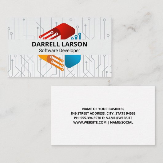 技術ロモダンゴ | 回路 名刺 (正面/裏面)