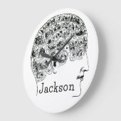 技術図パーソナライズされた ラージ壁時計 (傾斜)