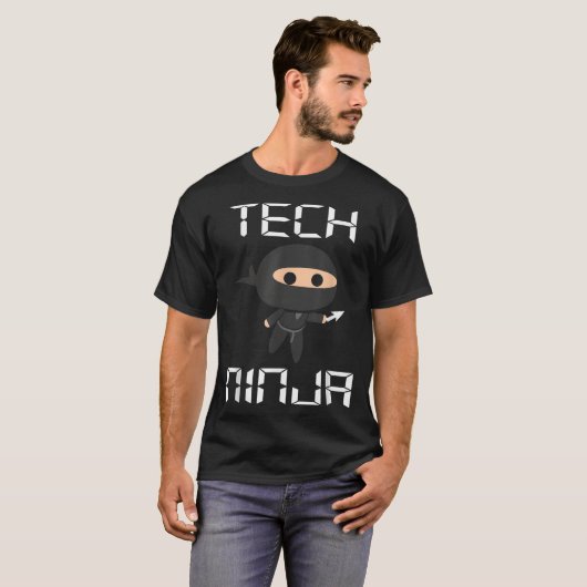 技術忍者おもしろいITコンピュータ技術サポ救済ートD Tシャツ (正面フル)