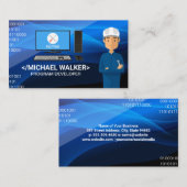 技術技術者 | コンピュータソフトウェアコード 名刺 (正面/裏面)