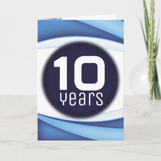 技術波のカスタム年の従業員記念賞 カード (正面)