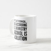 技術的なアルコールを得ないことは解決のマグです コーヒーマグカップ (正面左)