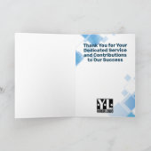 技術的なジオメトリ年度の従業員記念日 カード (内部)