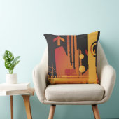 技術的なハーフトーンの背景2 クッション (椅子)