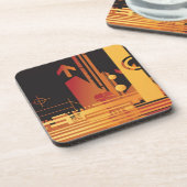 技術的なハーフトーンの背景2 コースター (左側)