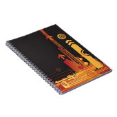 技術的なハーフトーンの背景2 ノートブック (右側)