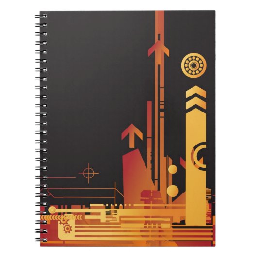 技術的なハーフトーンの背景2 ノートブック (正面)