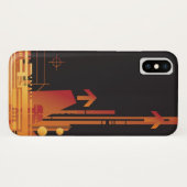 技術的なハーフトーンの背景2 Case-Mate iPhoneケース (裏面(横))