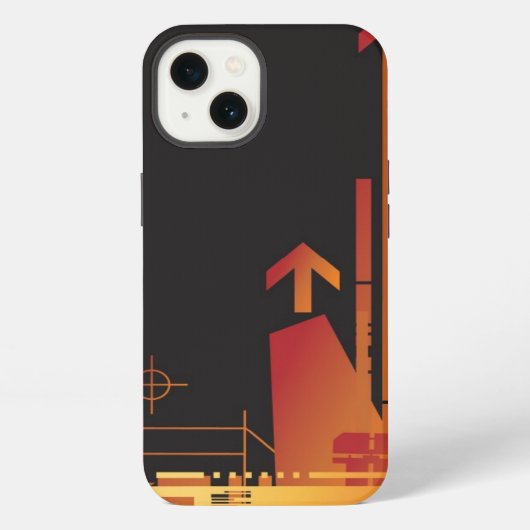 技術的なハーフトーンの背景2 iPhoneケース (裏面)