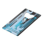 技術的なハーフトーンの背景3 クレジットカード栓抜き (裏面アングル)