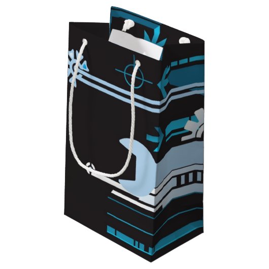 技術的なハーフトーンの背景3 スモールペーパーバッグ (裏面アングル)