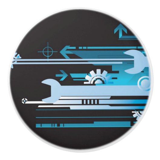 技術的なハーフトーンの背景3 セラミックノブ (正面)