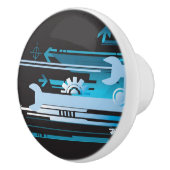 技術的なハーフトーンの背景3 セラミックノブ (右)