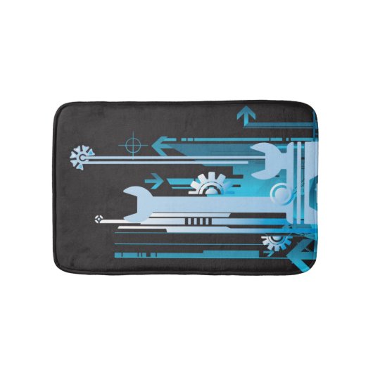 技術的なハーフトーンの背景3 バスマット (正面)