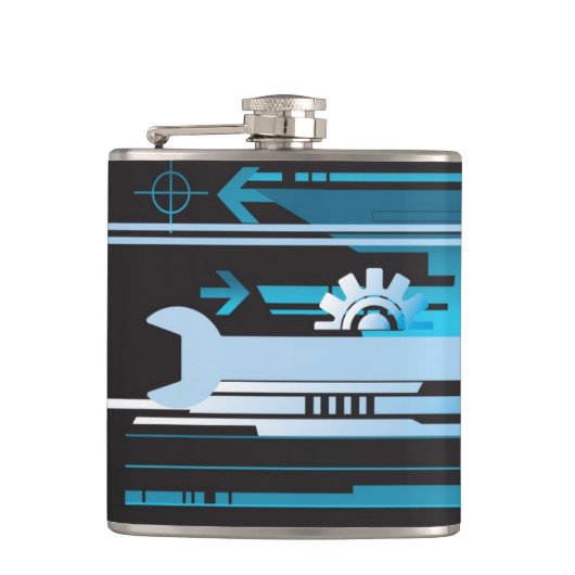 技術的なハーフトーンの背景3 フラスク (正面)