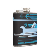 技術的なハーフトーンの背景3 フラスク (右)