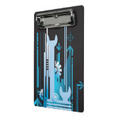 技術的なハーフトーンの背景3 ミニクリップボード (アングル2)