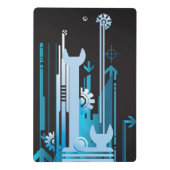 技術的なハーフトーンの背景3 ミニクリップボード (裏面)