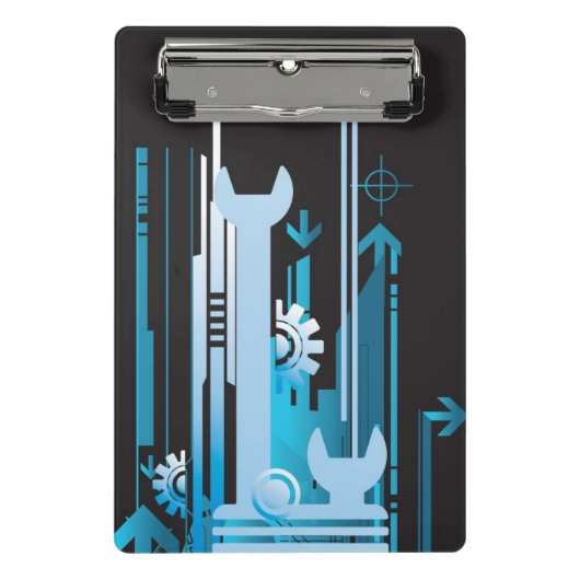 技術的なハーフトーンの背景3 ミニクリップボード (正面)