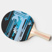 技術的なハーフトーンの背景3 卓球ラケット (横)