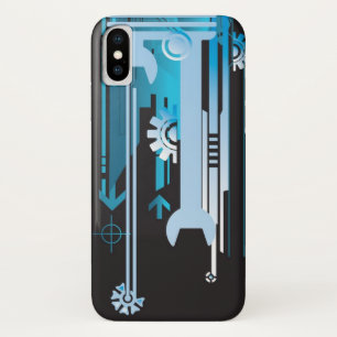 技術的なハーフトーンの背景3 iPhone X ケース