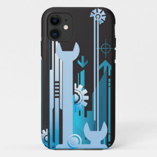 技術的なハーフトーンの背景3 iPhone 11 ケース