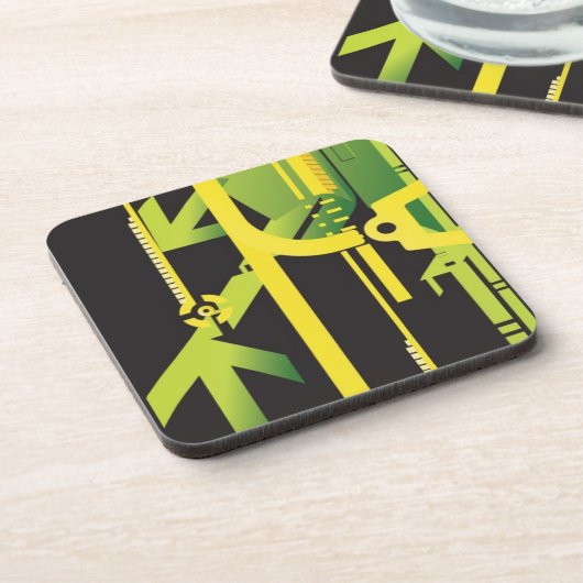 技術的なハーフトーンの背景4 コースター (左側)