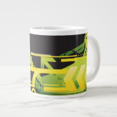 技術的なハーフトーンの背景4 ジャンボコーヒーマグカップ (正面右)