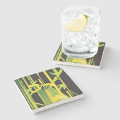 技術的なハーフトーンの背景4 ストーンコースター (横)