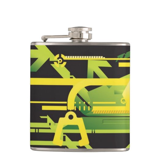 技術的なハーフトーンの背景4 フラスク (正面)