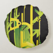 技術的なハーフトーンの背景4 ラウンドクッション (裏面)