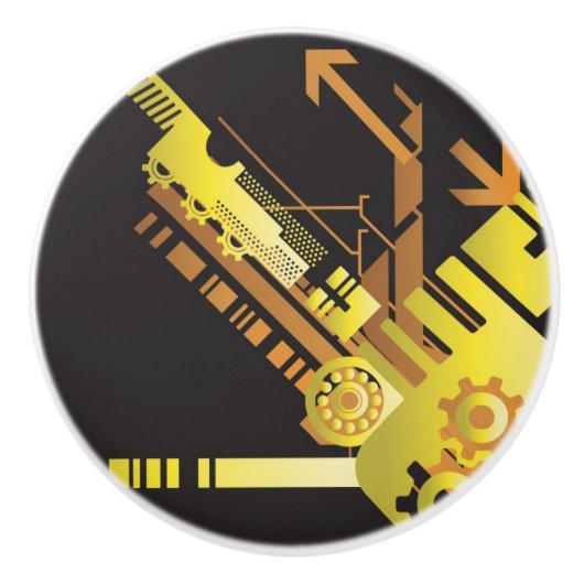 技術的なハーフトーンの背景5 セラミックノブ (正面)