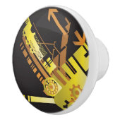 技術的なハーフトーンの背景5 セラミックノブ (右)