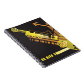 技術的なハーフトーンの背景5 ノートブック (右側)