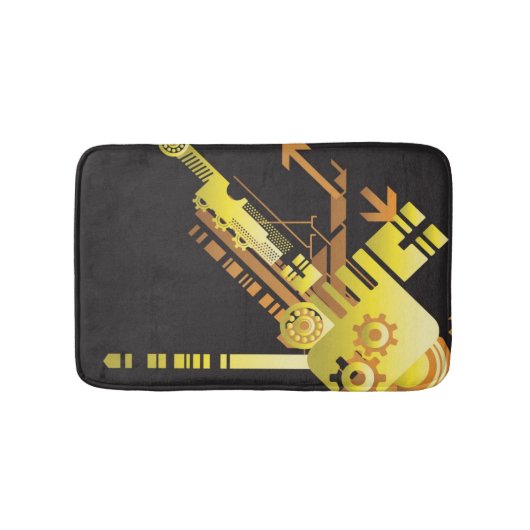 技術的なハーフトーンの背景5 バスマット (正面)