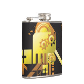 技術的なハーフトーンの背景5 フラスク (右)