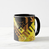 技術的なハーフトーンの背景5 マグカップ (正面右)