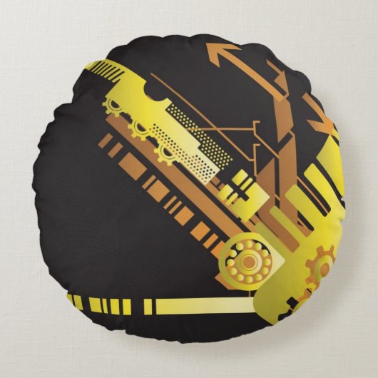 技術的なハーフトーンの背景5 ラウンドクッション (正面)