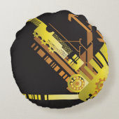 技術的なハーフトーンの背景5 ラウンドクッション (裏面)