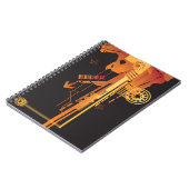 技術的なハーフトーンの背景6 ノートブック (左側)