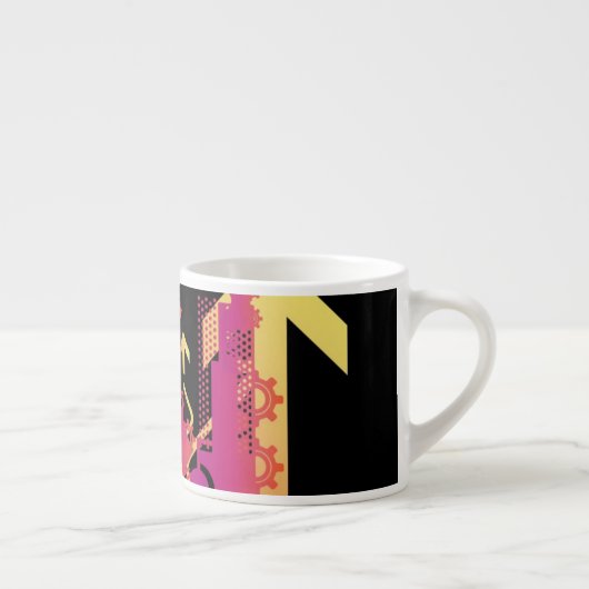 技術的なハーフトーンの背景7 エスプレッソカップ (右)